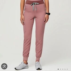 Figs High-Waisted Zamora Scrub Pants in Mineral Mauve
